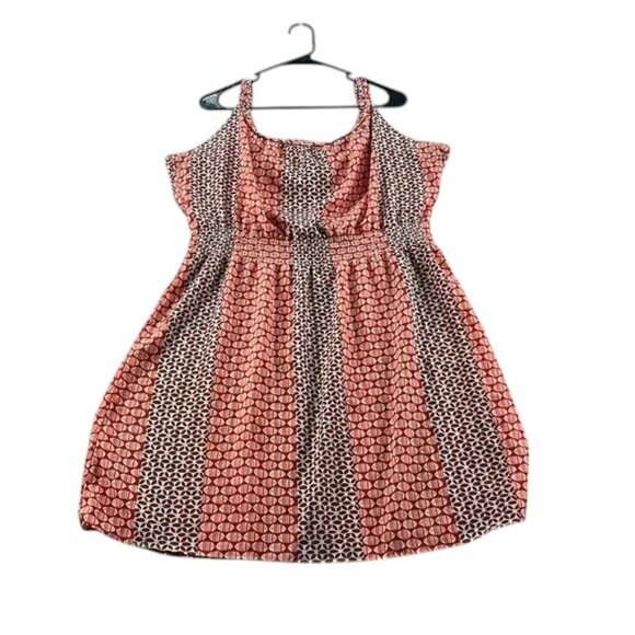 Gap Dress Midi Pink Yellow Brown Women's Size XXL - Picture 1 of 7